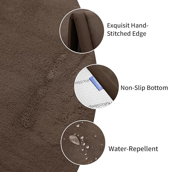 Baby Play Mat for Floor,1.3" Thick Memory foam Tummy Time Mat for Toddlers,Infants,kids,Water-Repellent Soft Nursery Rug ,79"×79" Extra Large Non Slip for Crawling&Yoga,Tatami Style for Living Room(Dark Brown)