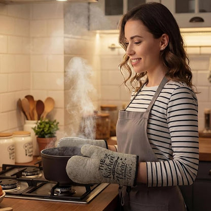 Leinuosen 8 Pcs Kitchen Towels and Oven Mitts Sets Pot Holders Dishcloths Set