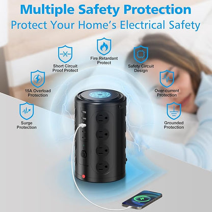 Surge Protector Power Strip, Desk Charging Station