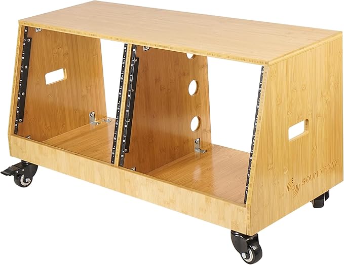 Sound Town DIY 2 x 8U Slanted Studio Rack