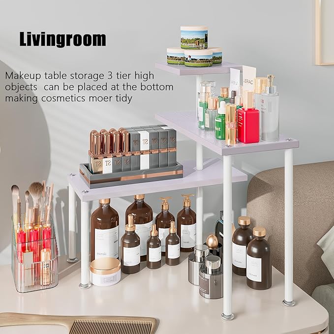 Countertop Organizer Organization 3 Tier Kitchen Corner Shelves Adjustable
