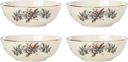 Lenox 897094 Winter Greetings Dinnerware Place Setting Bowls, Set of 4, Christmas