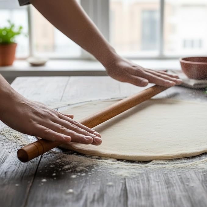 Beech Wood Non-Stick Oil Rolling Pin -Turkish Oklava-Infused Smooth Surface