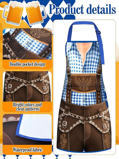 Geetery 4 Pcs Chicken Aprons for Women Rooster Print Apron Waterproof