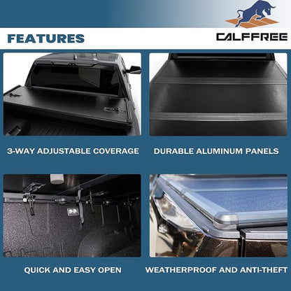 Hard Tri-Fold Truck Bed Tonneau Cover Compatible with 2022-2026 Ford Maverick 4.6ft Bed (54.4")