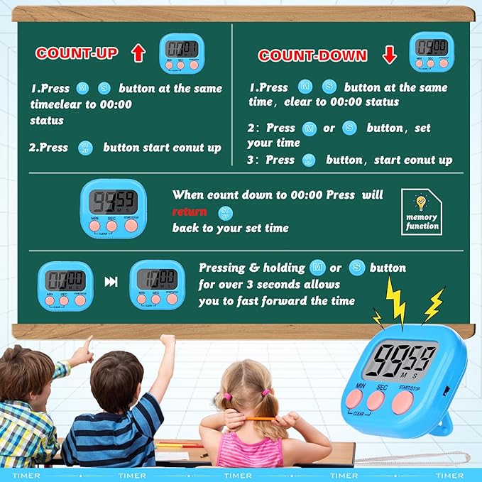 Mwellewm 6 Packs Digital Timers