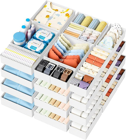 DIMJ Drawer Organizer Clothes 20 Pack