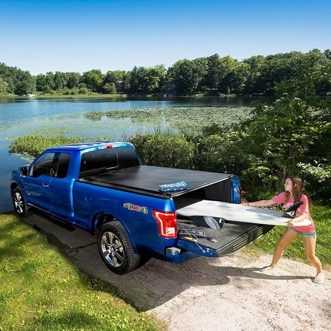 RealTruck TruXedo Lo Pro Soft Roll Up Truck Bed Tonneau Cover | 555901 | Fits 2005 - 2015 Toyota Tacoma 5' Bed (60.3")
