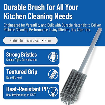 SPARTA Scrub Brush Bottle Brush, Dishwasher Safe Brush