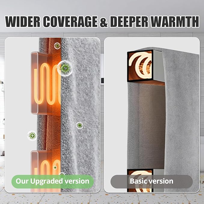 R FLORY Heated Towel Rack for Bathroom, 6 Bar Wall Mounted Towel Warmer Rack