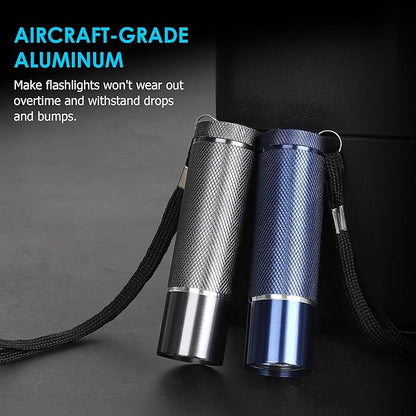 FASTPRO 6-Pack Flashlights Set, Aluminum LED Flashlights with AAA Batteries Included & Pre-Installed, Super Bright for Party Favors, Holiday Gifts, Camping, Hurricane Supplies