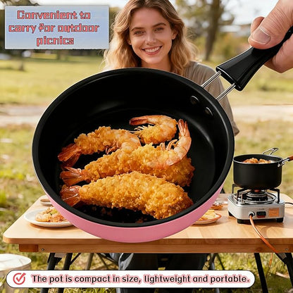 4.7 Inch Mini Frying Pan, Flat Bottom Design
