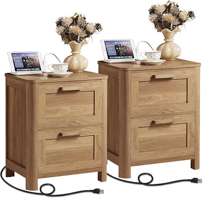 Joaxswe Farmhouse Nightstand Set of 2