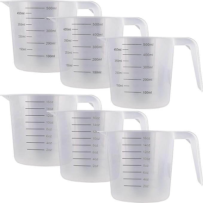 U.S. Kitchen Supply Plastic Measuring Cups - 16 oz Liquid Measuring Cup Set of