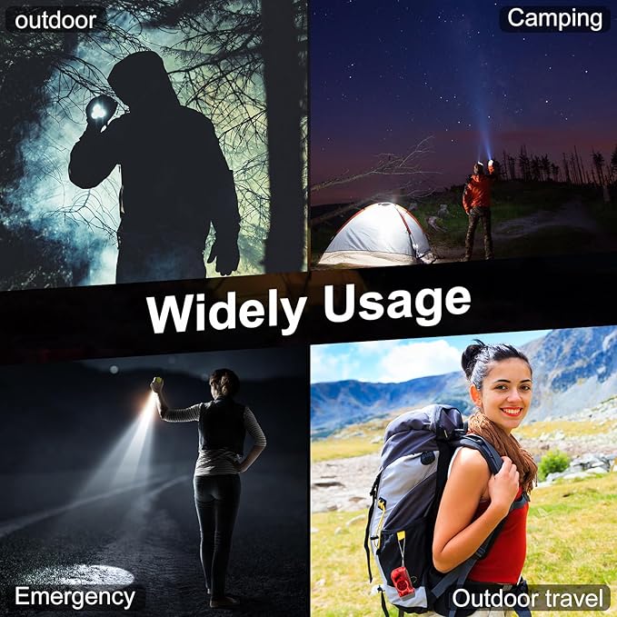 Treela 60 Pack Hand Crank Flashlight Operation Christmas Items Bulk Squeeze Flashlight No Battery Required Torchlight 3 LED Self Powered Charging(Red, Grey, Yellow, Green)