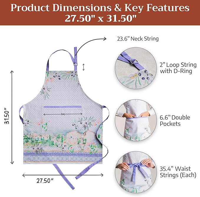Maison d' Hermine 100% Cotton Apron