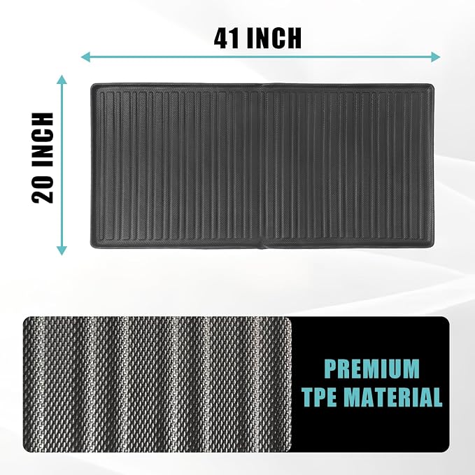 BestEvMod for Rivian R1S All Weather Trunk Mat Protection Accessories, 3D Cargo Liner TPE Material Compatible with Rivian R1S 2022-2025 2026 Interior Accessories