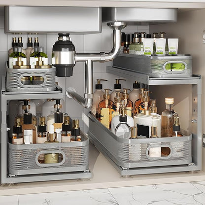 2 Pack 21IN-Depth Under Sink Organizer