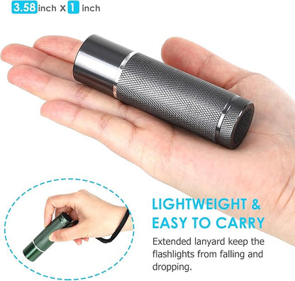 FASTPRO 6-Pack Flashlights Set, Aluminum LED Flashlights with AAA Batteries Included & Pre-Installed, Super Bright for Party Favors, Holiday Gifts, Camping, Hurricane Supplies