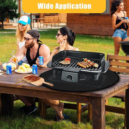 24" Round Grill Mat - Fireproof Heat Resistant BBQ Pad