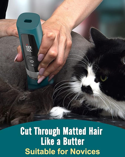 oneisall Cat Clippers for Matted Hair, 5-Speed Quiet Cat Grooming kit, Cordless