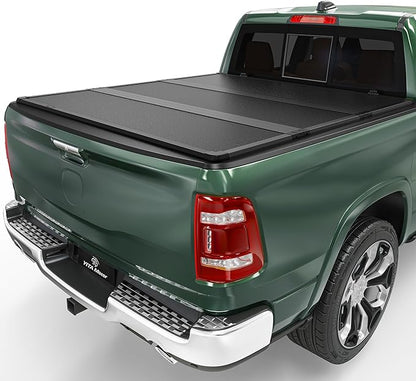 YITAMOTOR FRP Hard Tri-Fold Truck Bed Tonneau Cover Fit for Dodge Ram 1500 New Body Style 2019 2020 2021 2022 2023 2024 2025 2026, 6.4 ft Bed Without Rambox