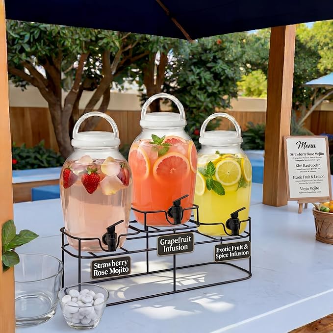 Tanlade 3 Pcs Plastic Drink Dispenser