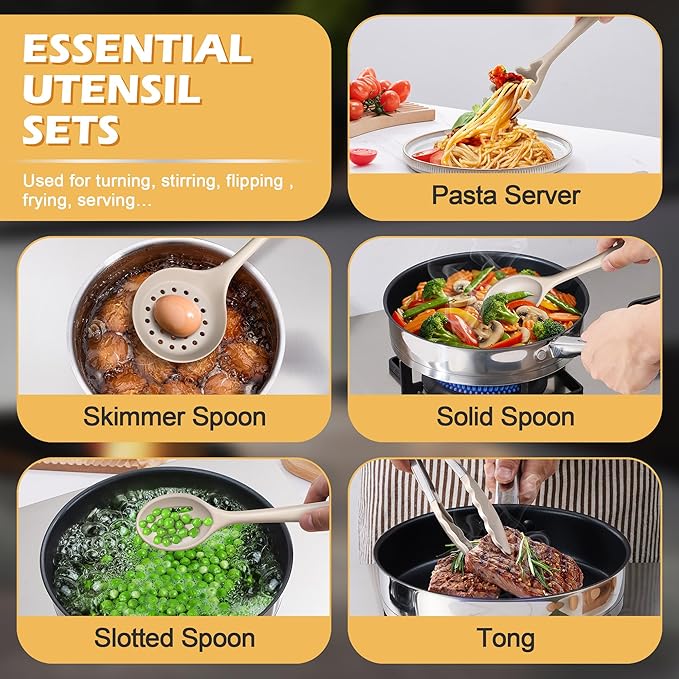 15-Piece Kitchen Cooking Utensils Set