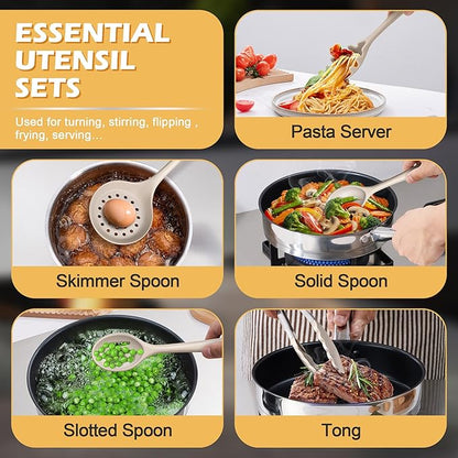15-Piece Kitchen Cooking Utensils Set