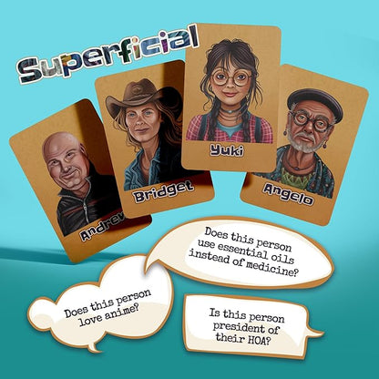 Inspiration Play Superficial Adult Party Card Game - The Skin-Deep Game for Shallow People - Hilarious Party Games for 18+, 2 to 10 Players