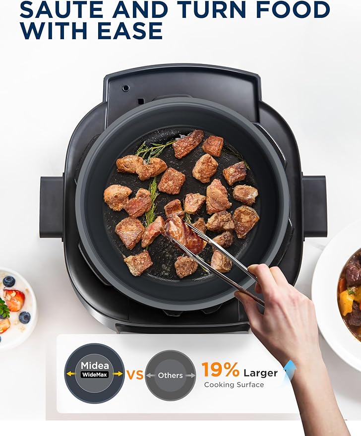 Midea WideMax 12-in-1 Electric Pressure Cooker, 6.5 Quart, 12 Presets, Rice