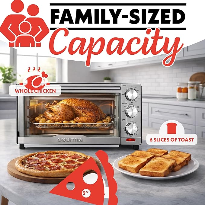 Gourmia Air Fryer Toaster Combo