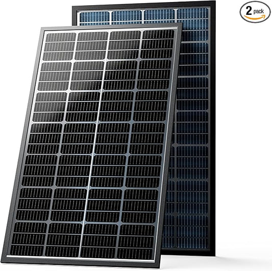 Epoch 400W Bifacial Solar Panels,N-Type 12/24 Volt Monocrystalline Solar Panel, High-Efficiency Waterproof Solar Module for RV Camping, Boat, Marine,Off-Grid[200w×2pcs]