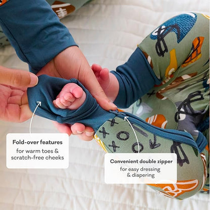 Little Sleepies Pajamas for Baby Boys & Girls, Viscose from Bamboo Baby Pajamas, Preemie & Newborn Sleepers, 2-Way Zipper PJs