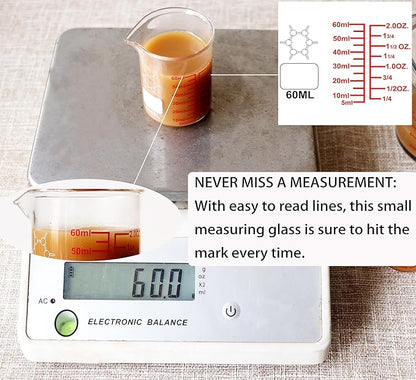 High Borosilicate Glass Measuring Cup-V-Shaped Spout，Glass Measuring Beaker