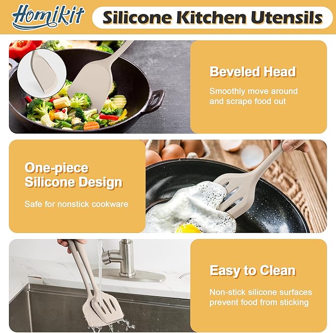 15-Piece Kitchen Cooking Utensils Set