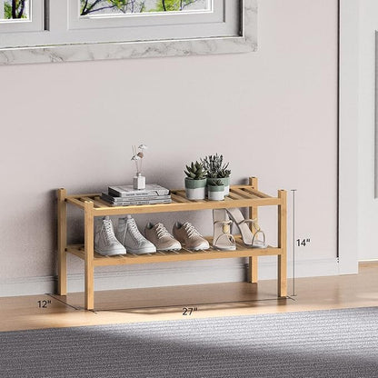 ROMGUAR CRAFT (Thick Bamboo Shoe Rack