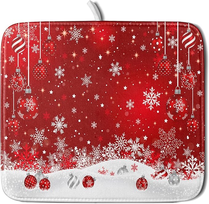 Giwawa Xmas Balls Dish Drying Mat