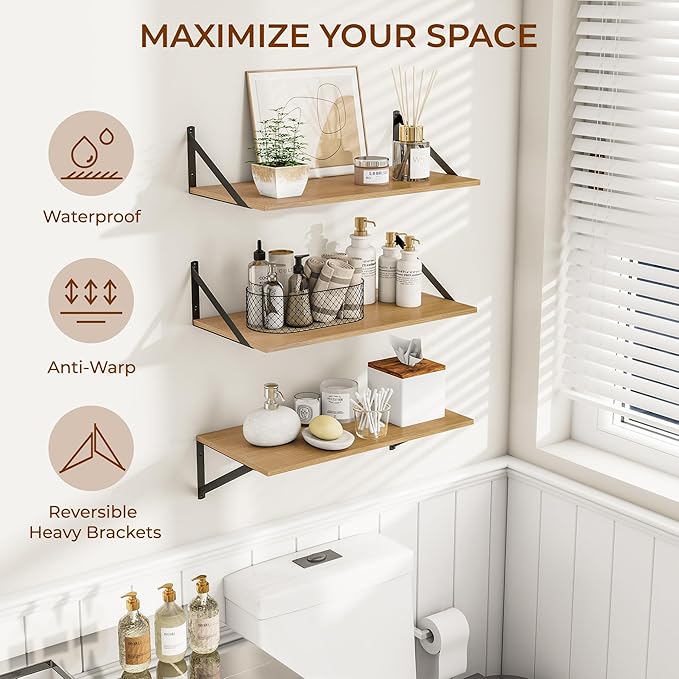 Heimlove 24" W x 12" D Wall Shelves