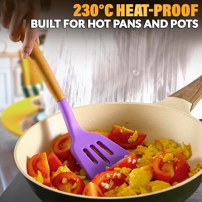 12 Pcs Purple Kitchen Utensils Set