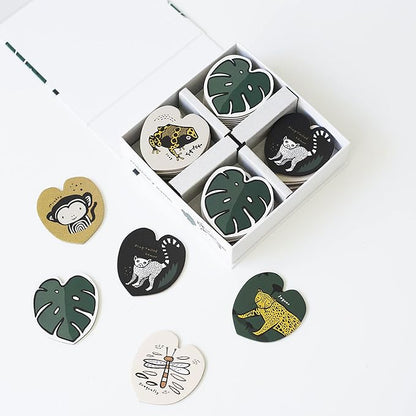Wee Gallery Memory Game - Jungle Animals and Plants - Brain Building Matching Activity - Animal Recognition, Motor Skills, Creative Play, and Problem Solving for Children