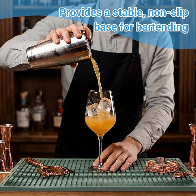 ZJWZLG Bar Mat - Premium 18"X12" Rubber Bar Mats