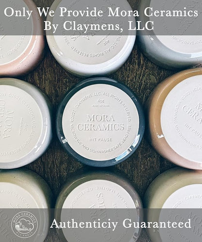Mora Ceramic Ramekins - 4oz, Set of 6 - Small Oven Safe Baking Dishes/Cups - For Personal Pudding, Creme Brulee, Souffle, Serving Dip, Custard, Ice Cream - Single Mini Bowls - Assorted Neutrals