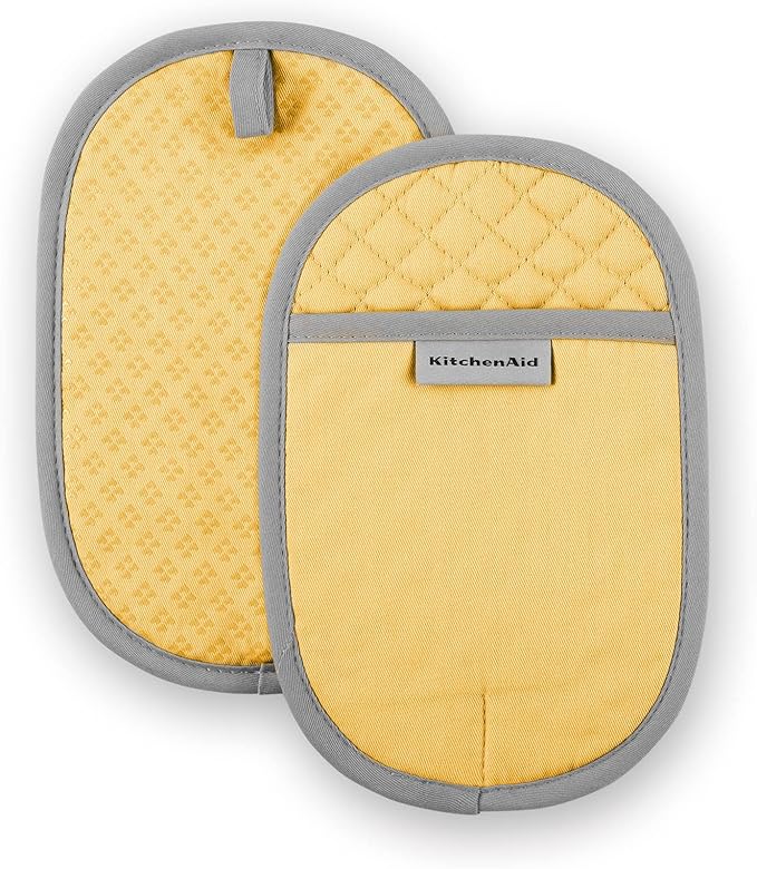 KitchenAid Asteroid Pot Holder 2-Pack Set, Buttercup Yellow