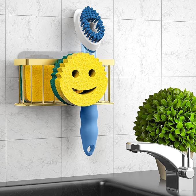 MURLONG Sponge Holder Smiley Face, Sink Caddy