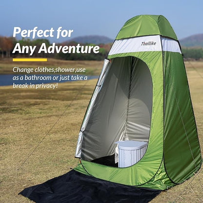 Upgrade Pop Up Privacy Shower Tent, Portable Camping Shower Tent, Camping Toilet Changing Room with Rain Shelter & Extended Floor Mat