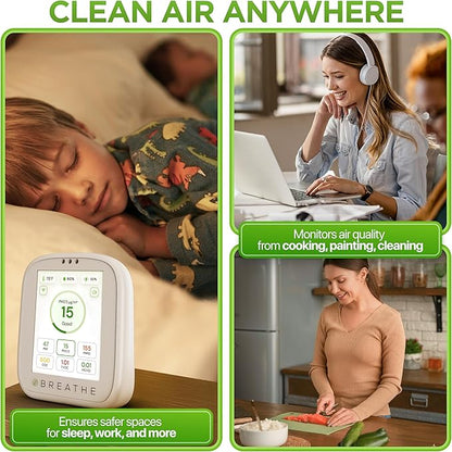 BREATHE Airmonitor Plus: Smart Air Quality Monitor Indoor