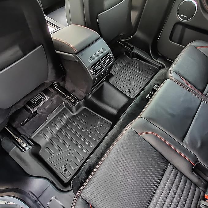 SMARTLINER All Weather Protection Custom Fit 2nd Row Floor Mat Liner Set Compatible with 2020-2025 Land Rover Discovery Sport