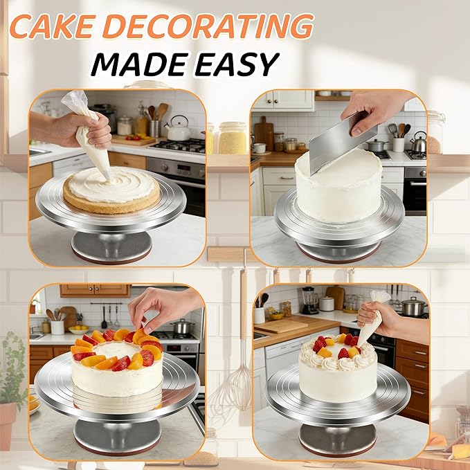 12-Inch Aluminum Alloy Cake Turntable