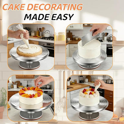12-Inch Aluminum Alloy Cake Turntable